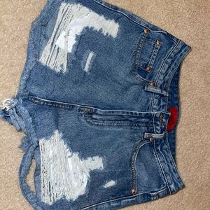 High Rise Jean Shorts
